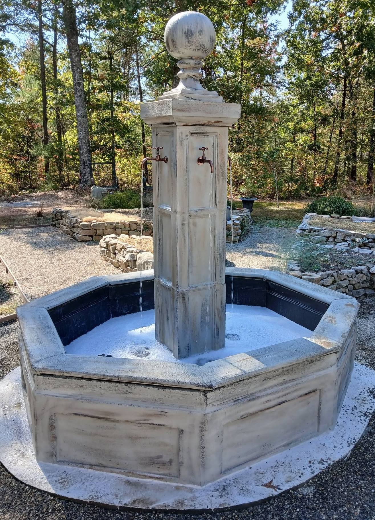 The Bastide, a custom handcrafted French village style garden fountain by Garden Fountains Yard Sculptures in Villa Rica, Georgia.